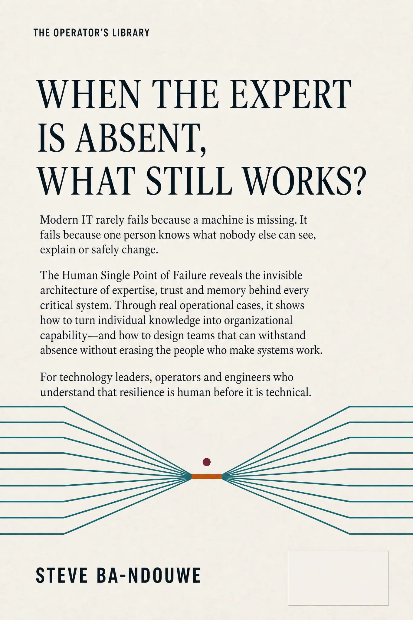 BACK COVER: The Human Single Point of Failure